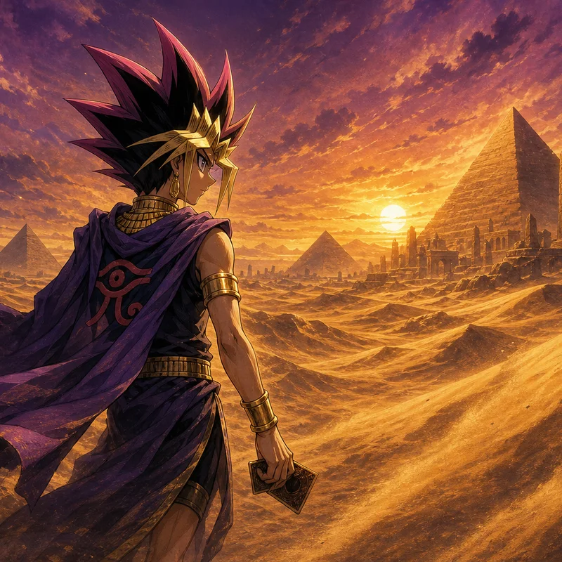 Atem caminhando pelo deserto no modo de desbloqueio